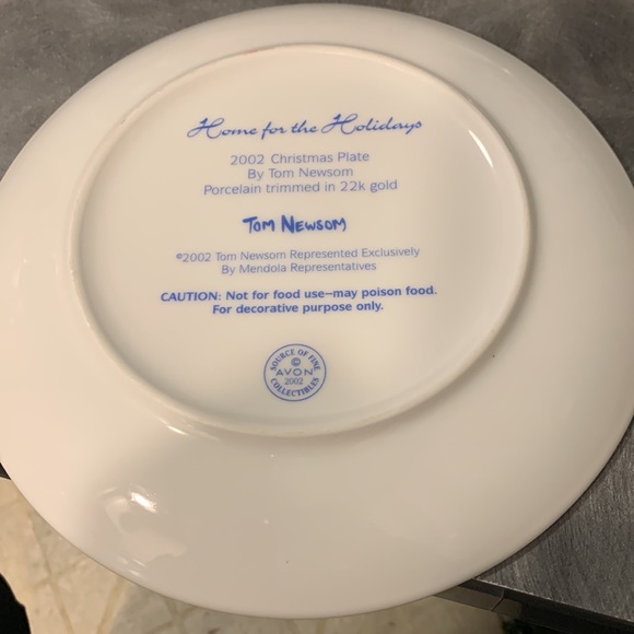 HOME FOR THE HOLIDAYS. 2002 CHRISTMAS PLATE BY TOM NEWSOM - Picture 3 of 6